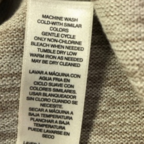 NWT Chico's Crew Neck Taupe Vertical Heather 3/4 Sleeve Pullover Sweater Size 1 - Picture 8 of 8